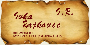 Ivka Rajković vizit kartica